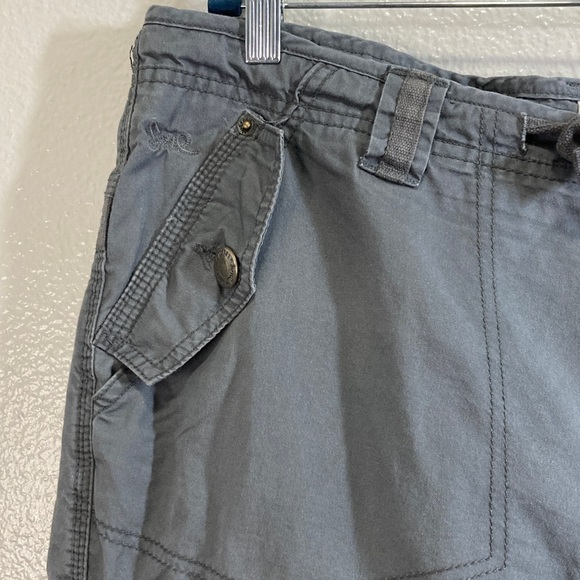 Y2k style Triple Five Soul Men's Gray Utility Cargo 90s Skater Shorts sz 36 - Picture 3 of 12